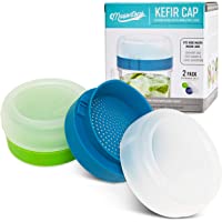 Tapas para Kéfir de Masontops - Tapas de Frasco de Boca Ancha - Filtro de Granos de Live Culture - Kit Básico de…